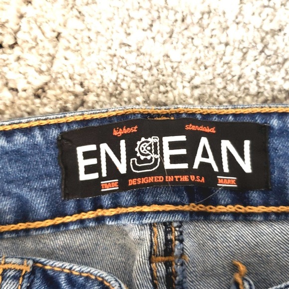 ENJEAN Distressed cuffed Jeans size 13 - Picture 3 of 7